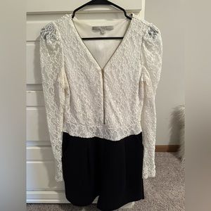 Guess Lace Black and White Romper.